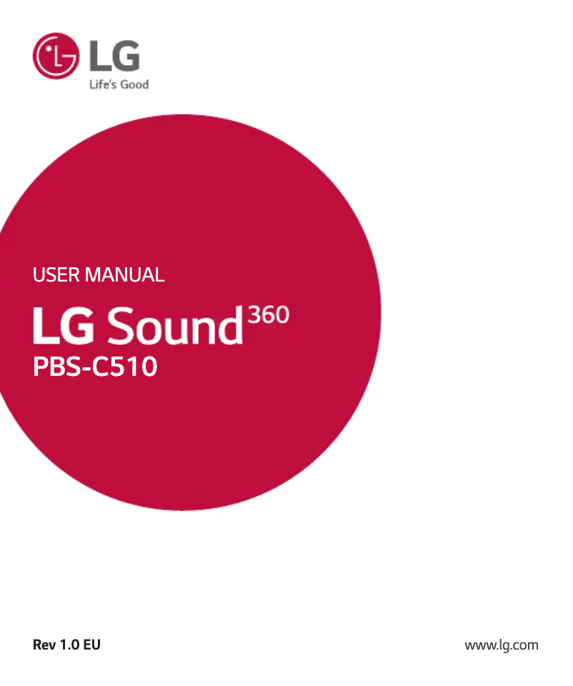 Página 1 del manual Manual de usuario LG Sound360 PBS-C510