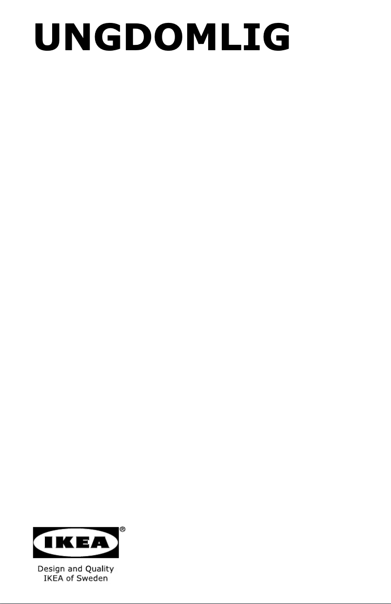 Page 1 de la notice Manuel utilisateur Ikea UNGDOMLIG 504.621.40