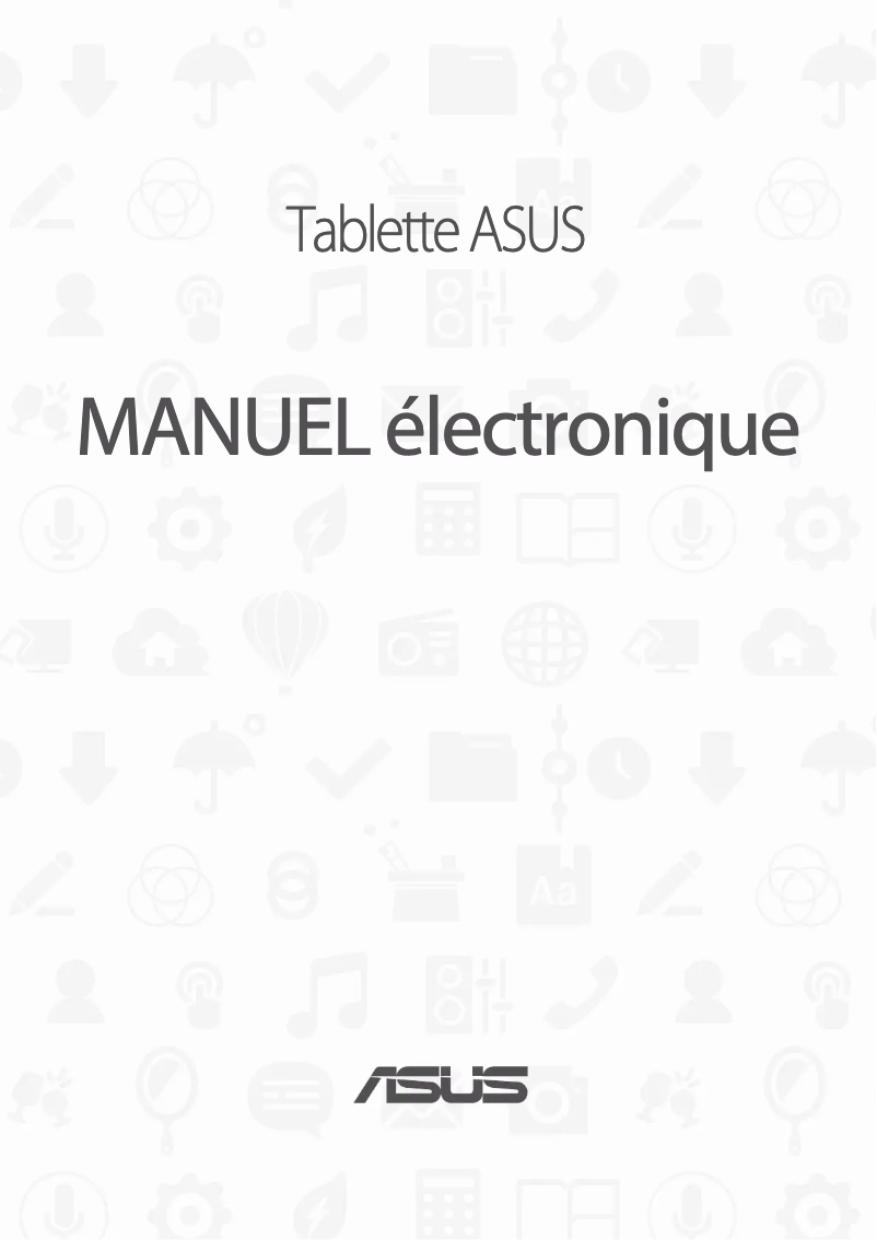 Image de la première page du manuel de l'appareil ZenPad 10 Z300CL