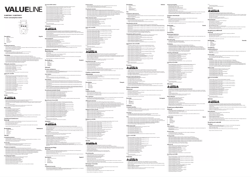 Page 1 de la notice Manuel utilisateur Valueline VLMETER01