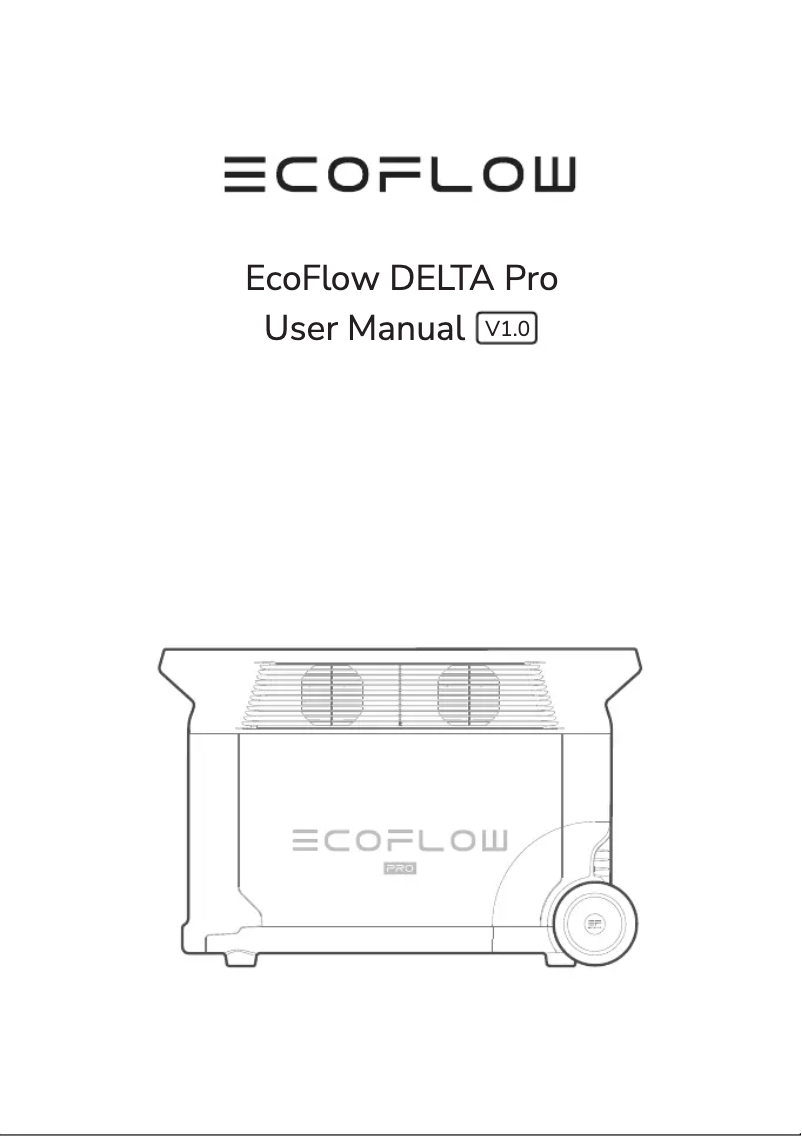 Image de la première page du manuel de l'appareil DELTA Pro