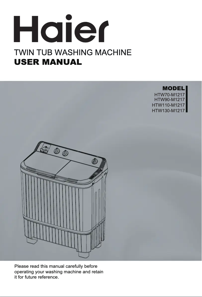 Page 1 de la notice Manuel utilisateur Haier HTW110-M1217