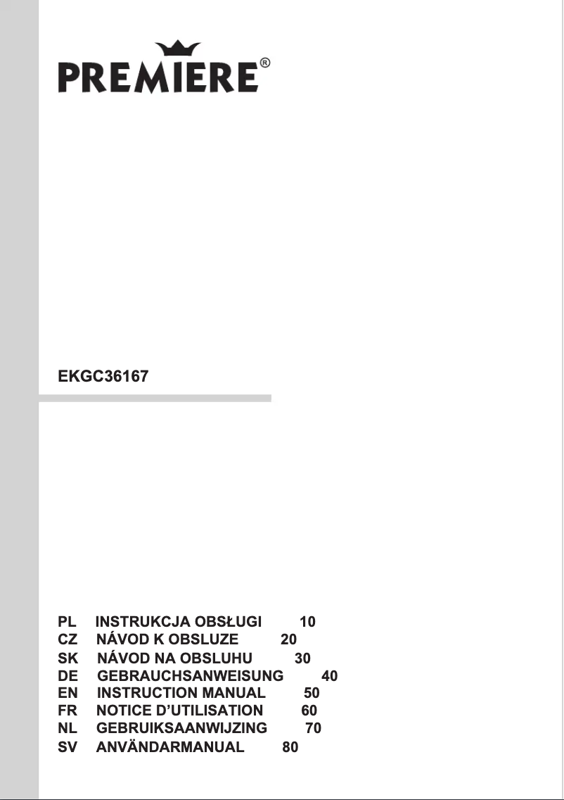 Image de la première page du manuel de l'appareil EKGC36167