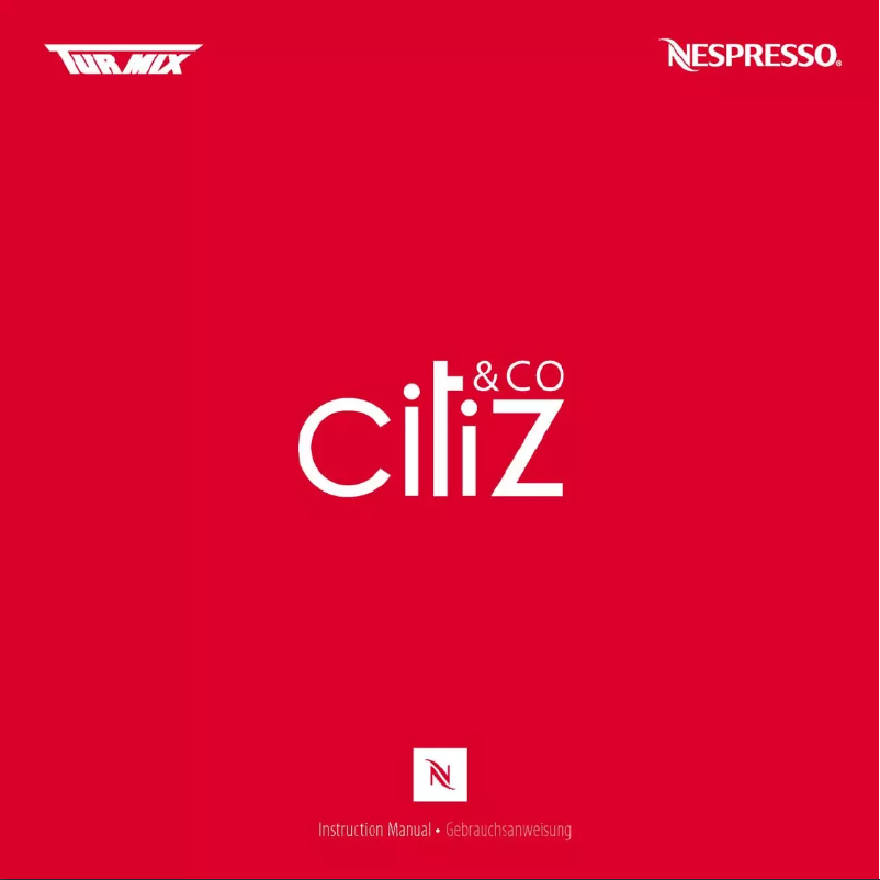 Image de la première page du manuel de l'appareil Nespresso Citiz & Co