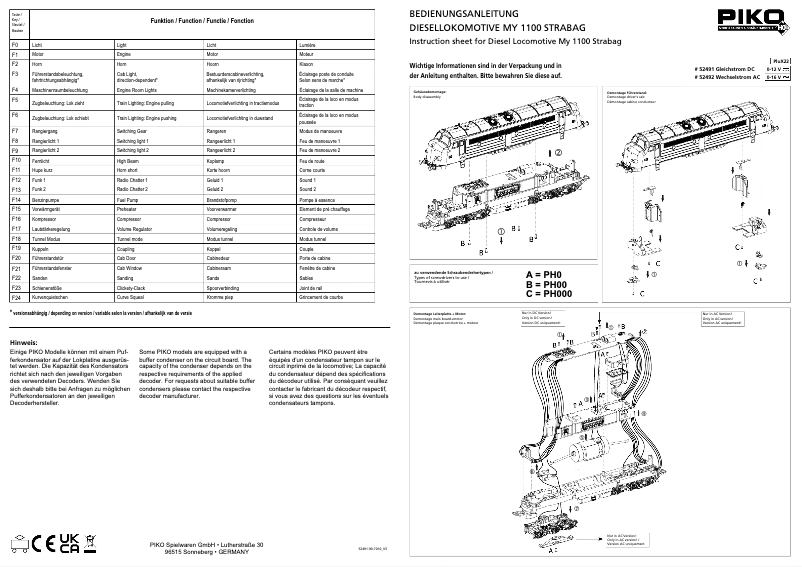 Page n°1 - Manuel utilisateur Piko 52491