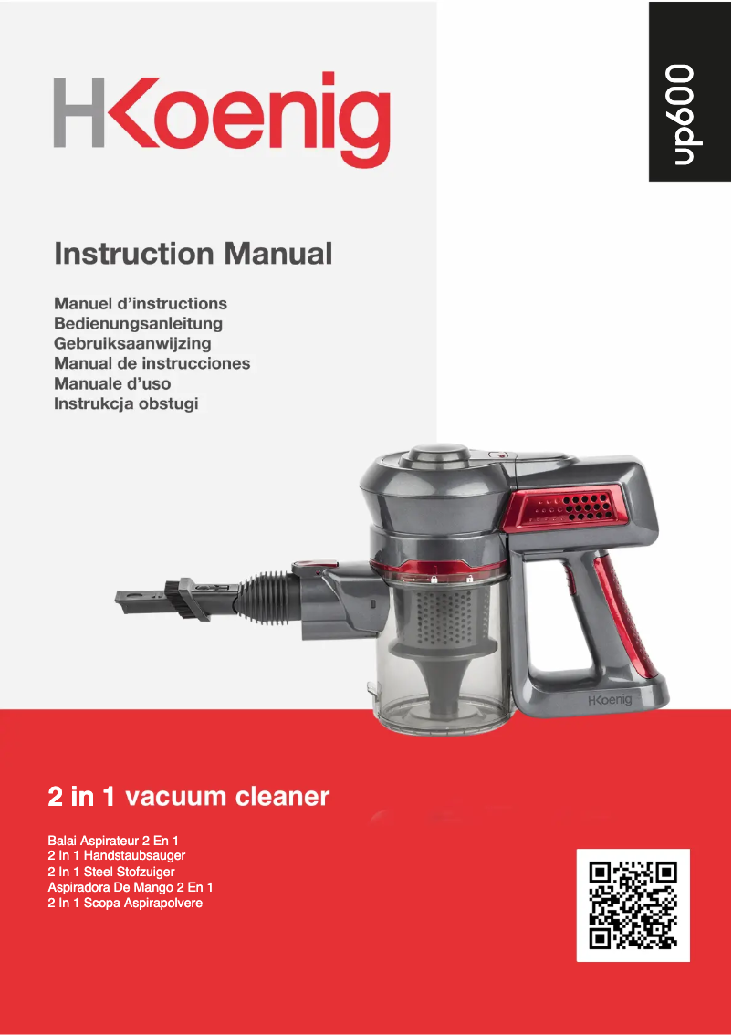 Page n°1 - Manuel utilisateur H.Koenig UP600