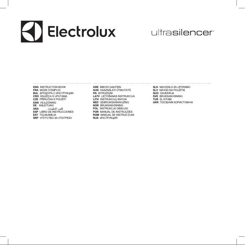 Page n°1 - Manuel utilisateur Electrolux EUS89TM