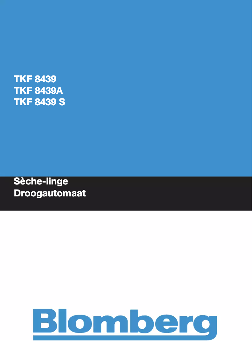 Image de la première page du manuel de l'appareil TKF 8439