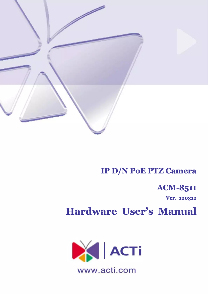 Image de la première page du manuel de l'appareil ACM-8511