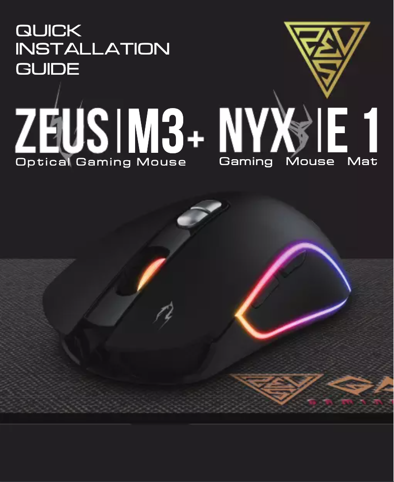 Page 1 de la notice Manuel utilisateur Gamdias ZEUS M3