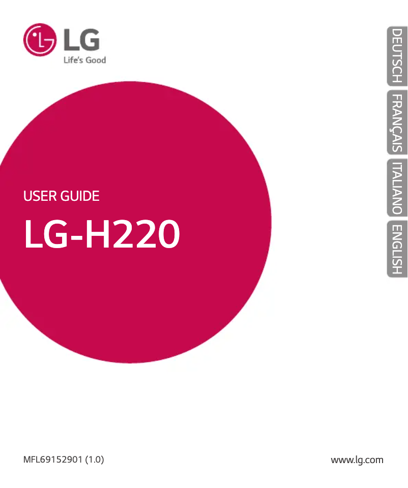 Page n°1 - Manuel utilisateur LG LG-H220