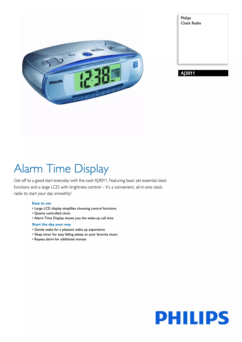 Image de la première page du manuel de l'appareil AJ3011