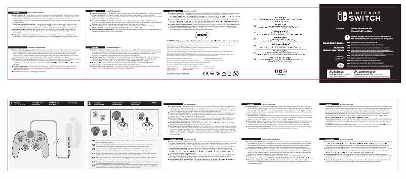 Page 1 de la notice Manuel utilisateur PDP Fight Pad Pro