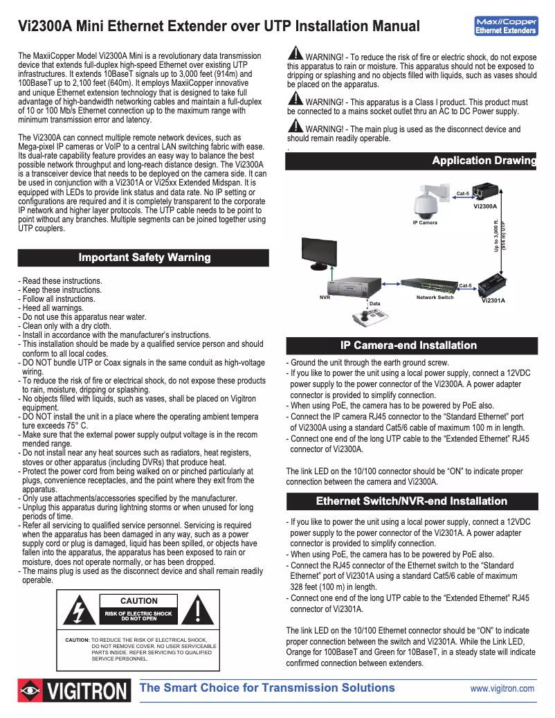 Page n°1 - Manuel utilisateur Barox Vi2300A