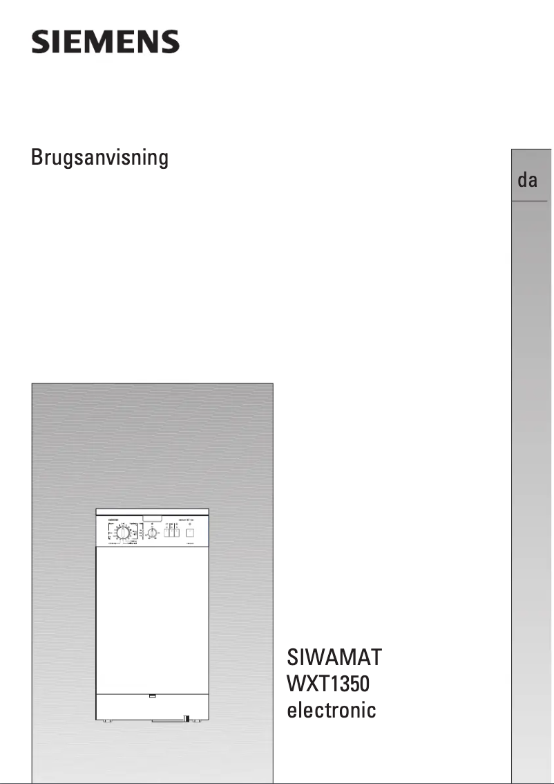 Page 1 de la notice Manuel utilisateur Siemens WXT1350SN