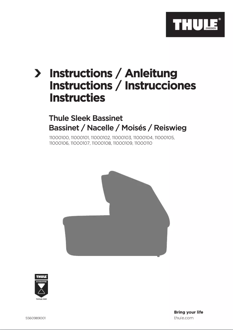Page 1 of the manual User Manual Thule Sleek Bassinet