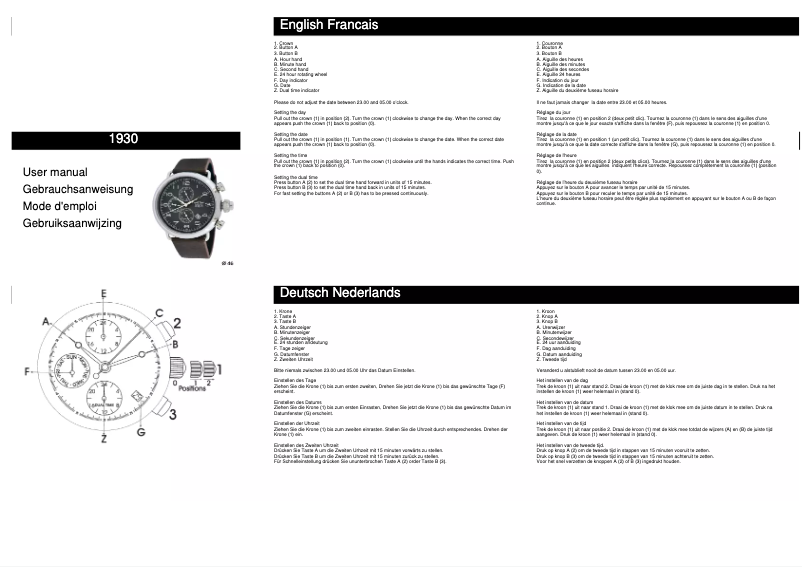 Imagen de la primera página del manual del dispositivo 1930