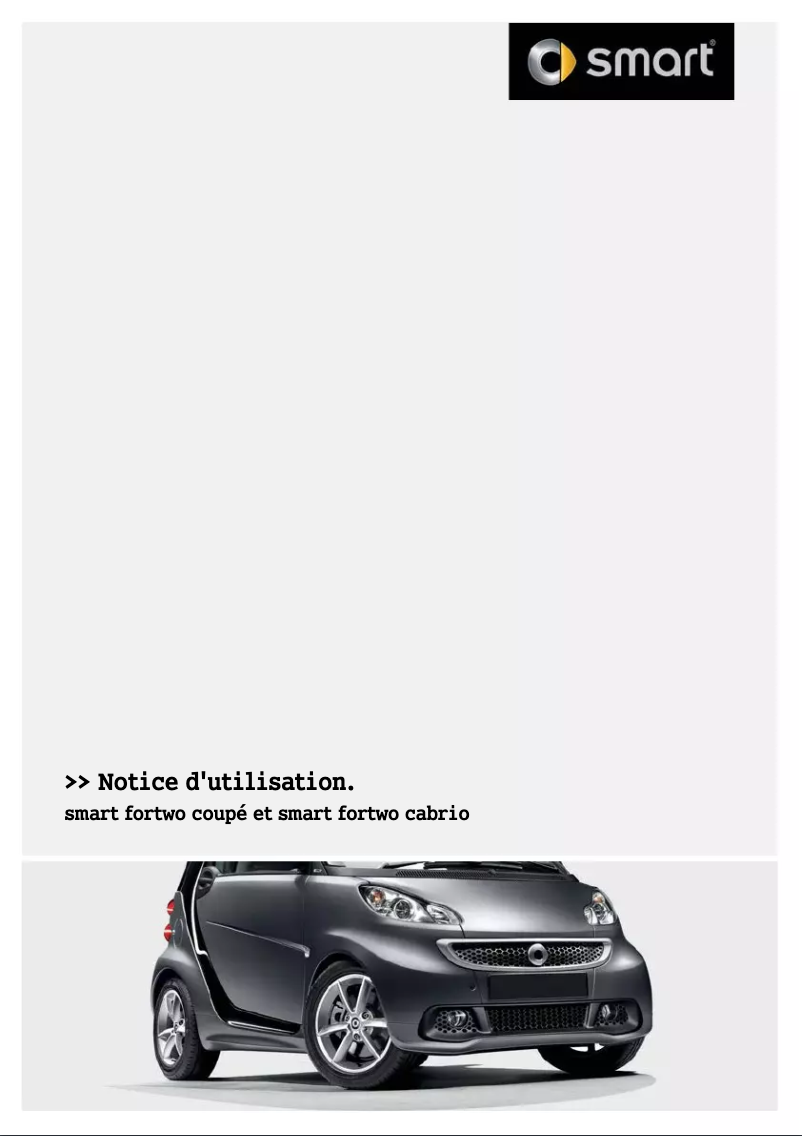 Page 1 de la notice Manuel utilisateur Smart Fortwo cabrio (2015)