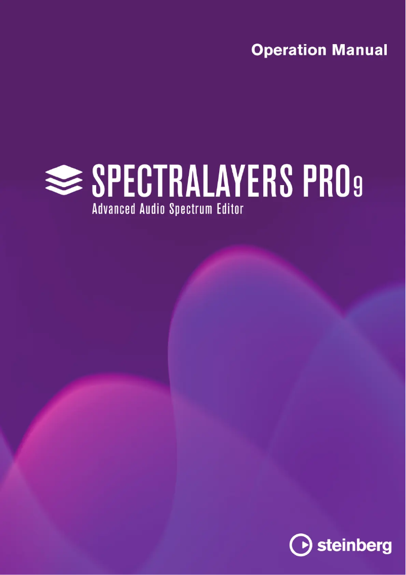 Image de la première page du manuel de l'appareil SpectraLayers Pro 9