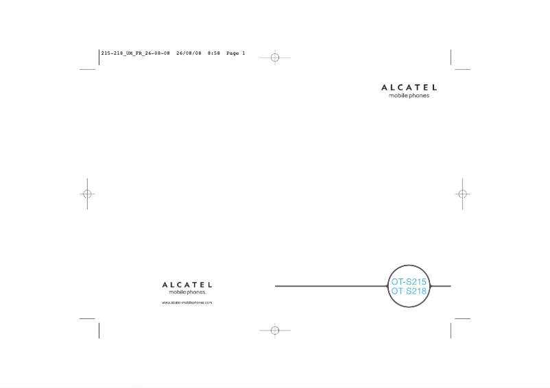 Page 1 de la notice Manuel utilisateur Alcatel OT-S218