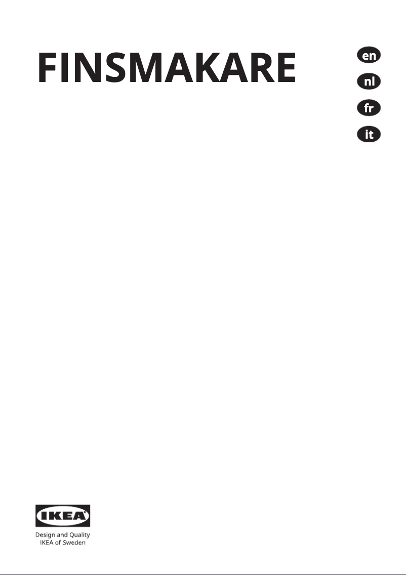 Page 1 de la notice Manuel utilisateur Ikea FINSMAKARE 504.117.30