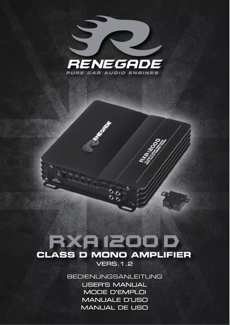 Page n°1 - Manuel utilisateur Renegade RXA800