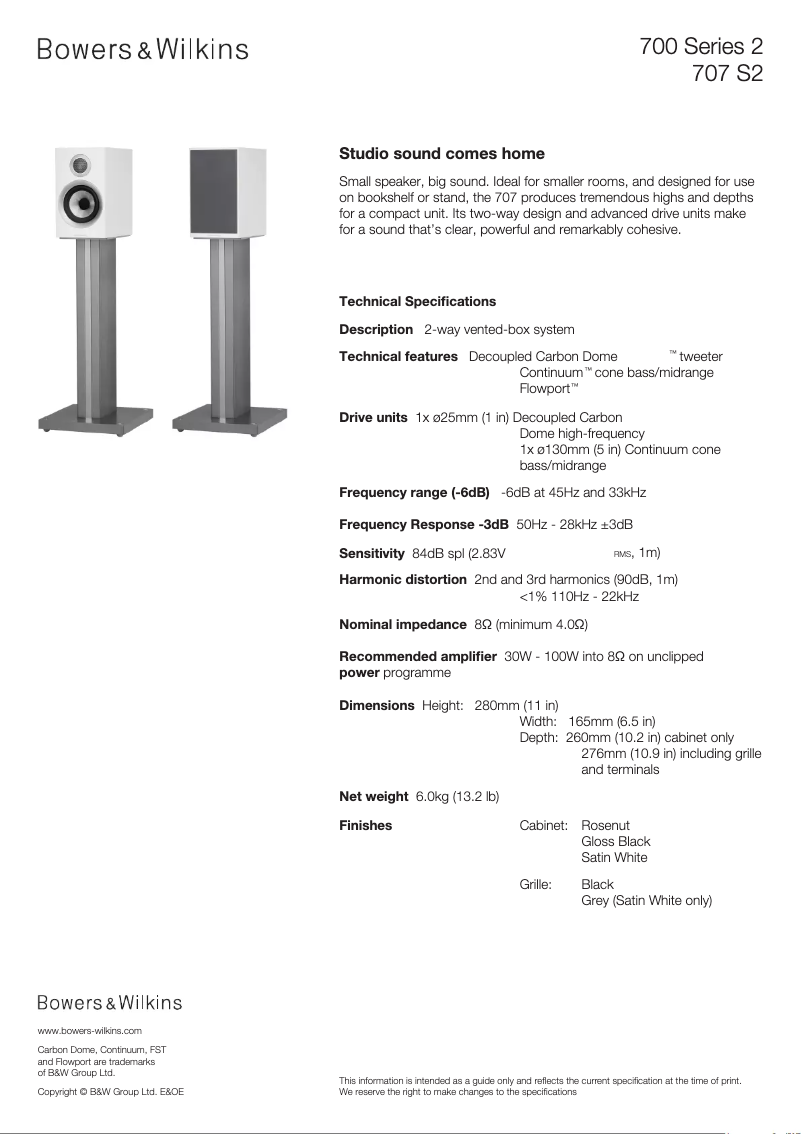 Image de la première page du manuel de l'appareil 707 S2