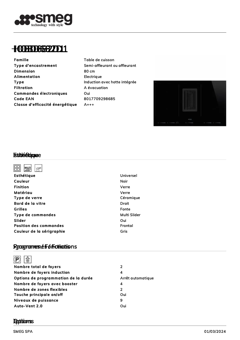 Image de la première page du manuel de l'appareil HOBD682D1