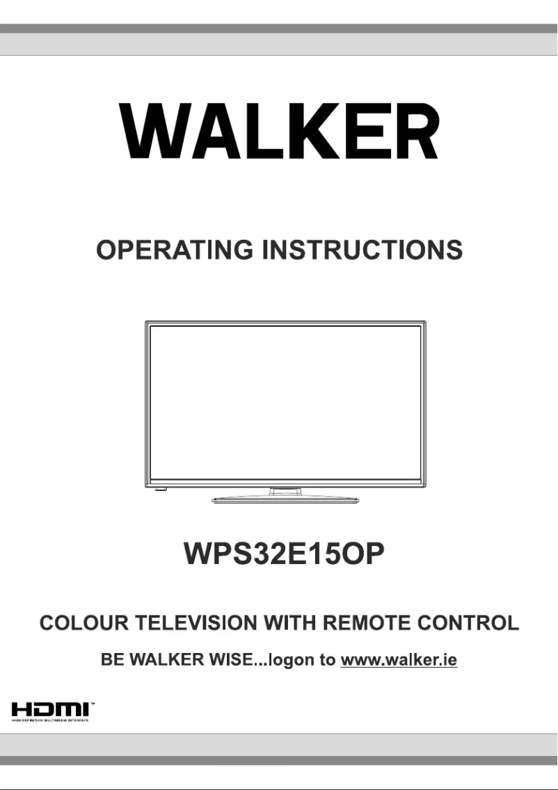 Page n°1 - Manuel utilisateur Walker WPS32E15OP
