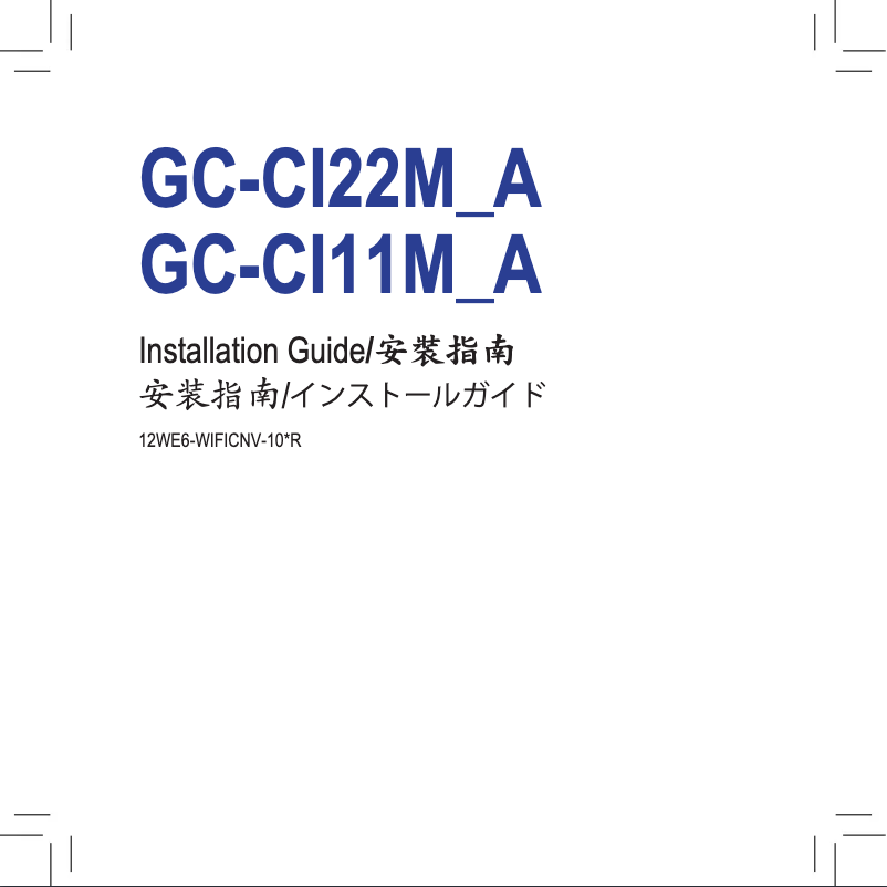 Page n°1 - Manuel utilisateur Gigabyte GC-CI11M_A