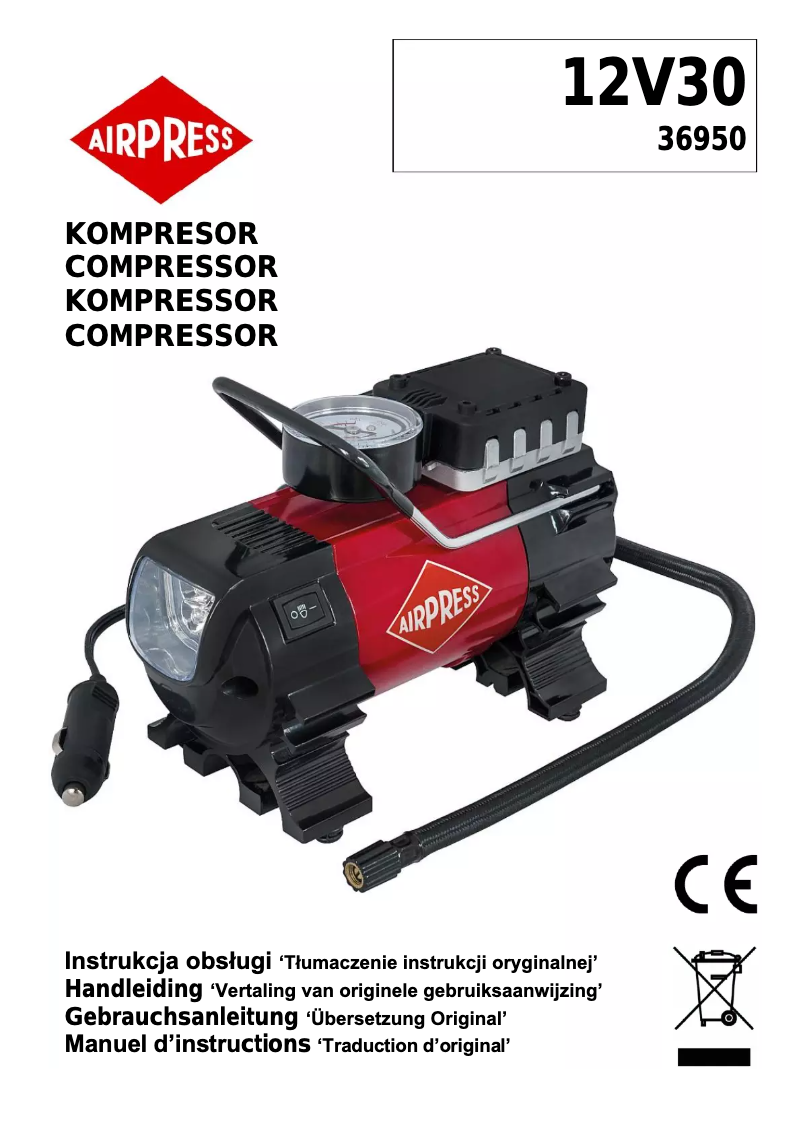 Page n°1 - Manuel utilisateur Airpress LMO 4-170 Silent