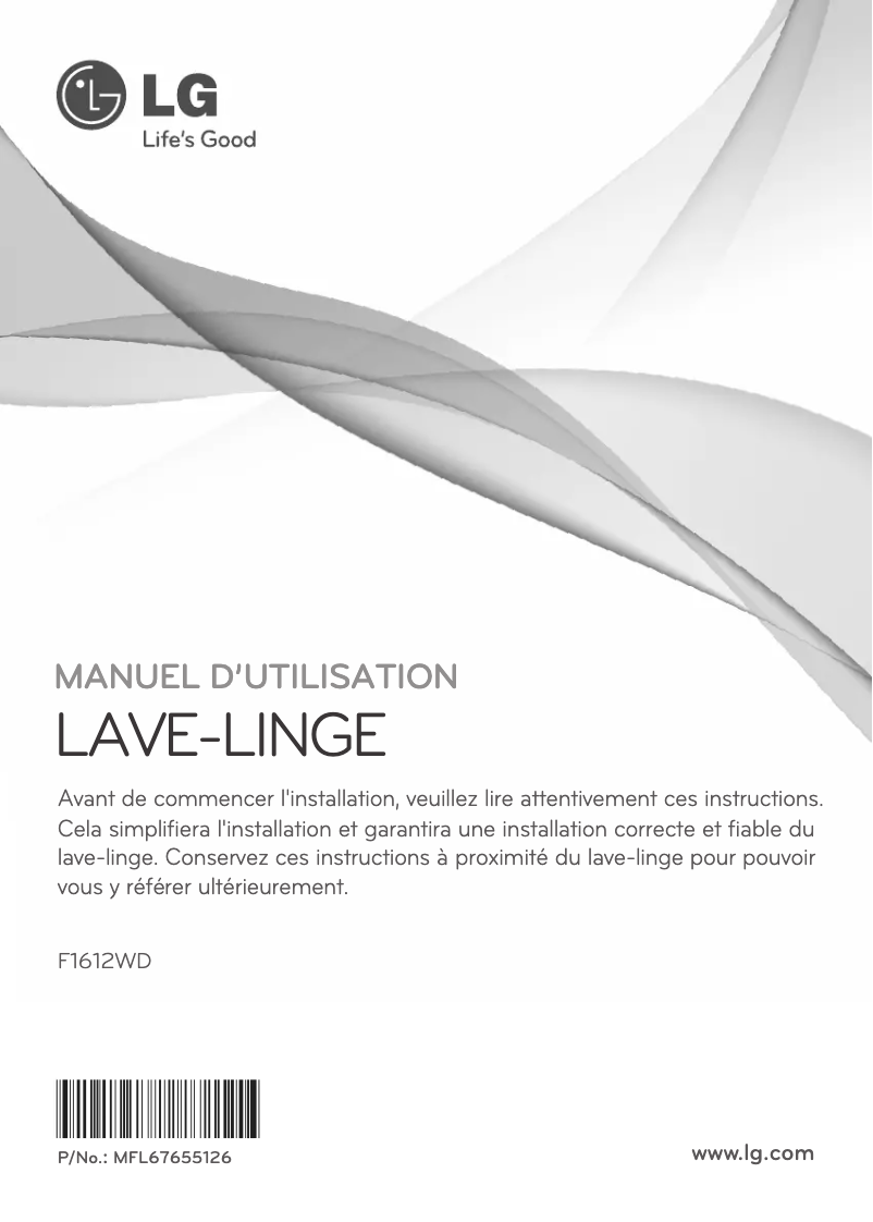 Page n°1 - Manuel utilisateur LG F1612WD