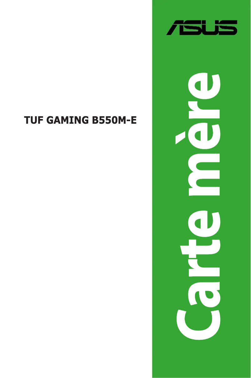 Image de la première page du manuel de l'appareil TUF Gaming B550M-E