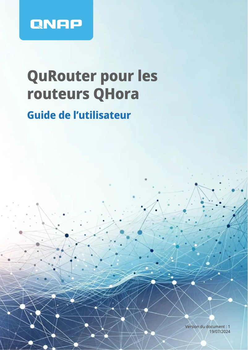 Page 1 de la notice Manuel utilisateur QNAP QHora-322