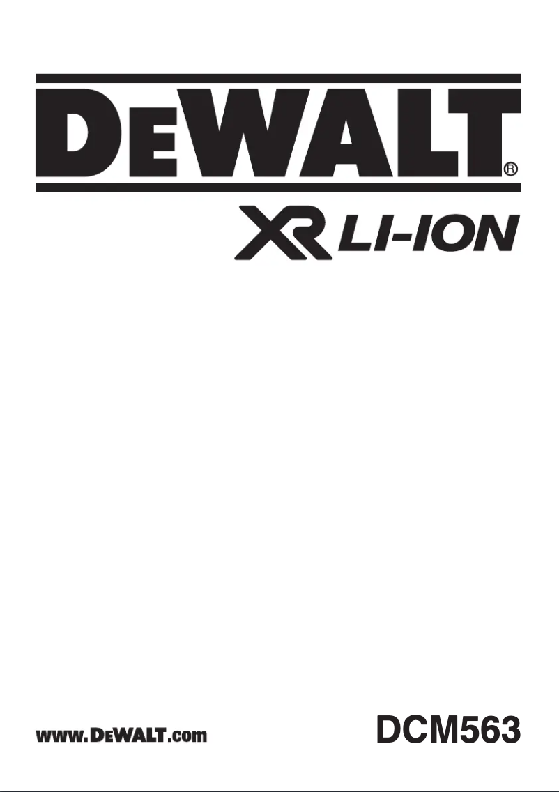 Page 1 de la notice Manuel utilisateur DeWalt DCM563P1-QW