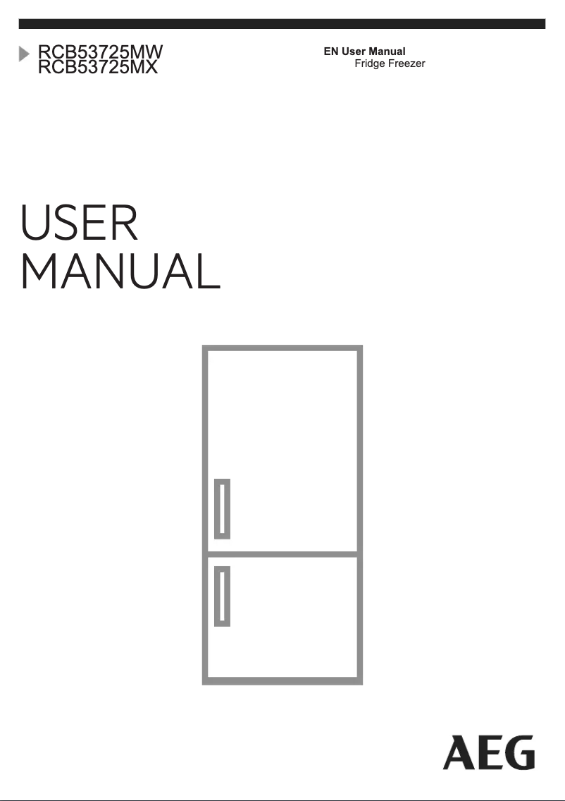 Page 1 de la notice Manuel utilisateur AEG RCB53725MX