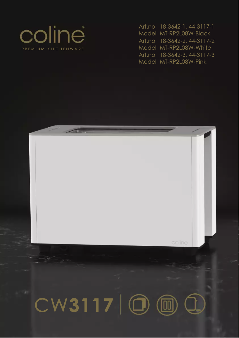 Image de la première page du manuel de l'appareil CW3117