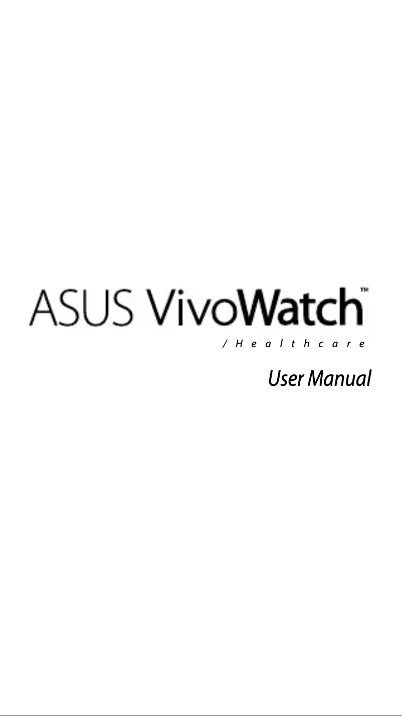 Page 1 de la notice Manuel utilisateur Asus VivoWatch