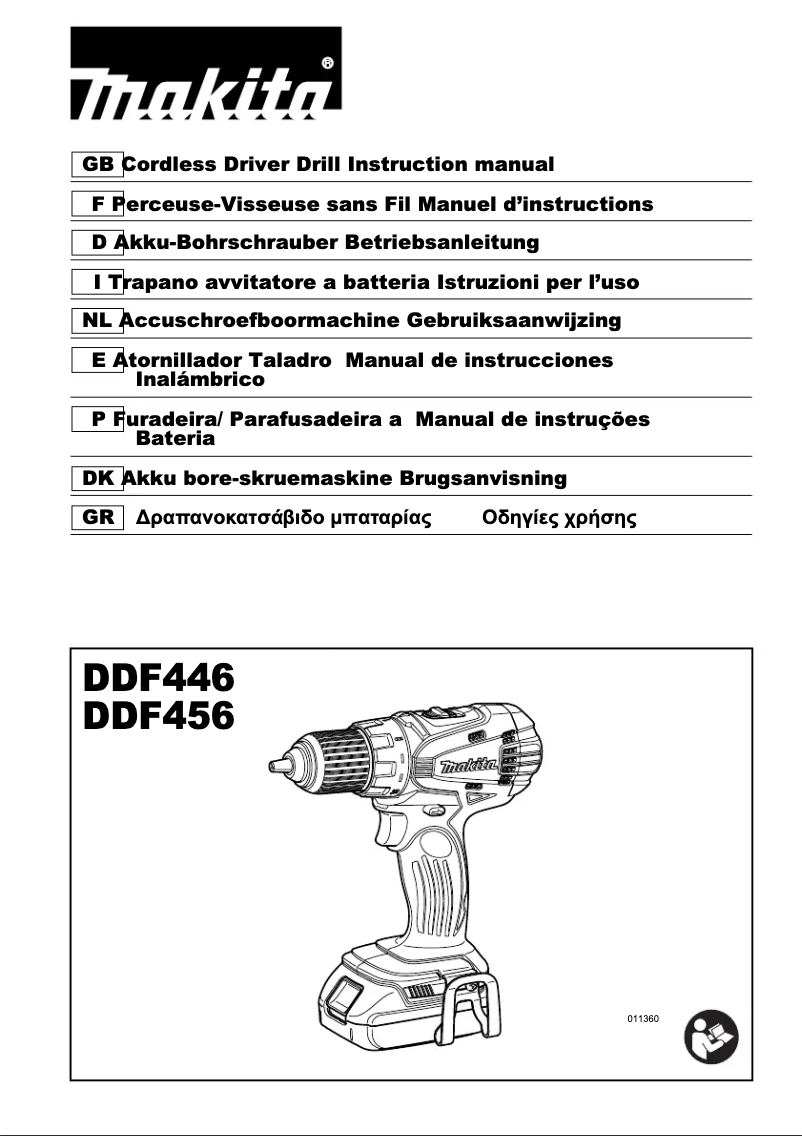 Page n°1 - Manuel utilisateur Makita DDF446Z