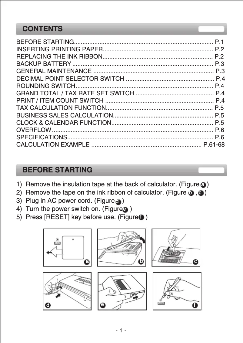 Page 1 de la notice Manuel utilisateur Canon MP25-MG