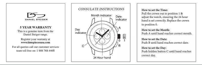 Page n°1 - Manuel utilisateur Daniel Steiger Consulate