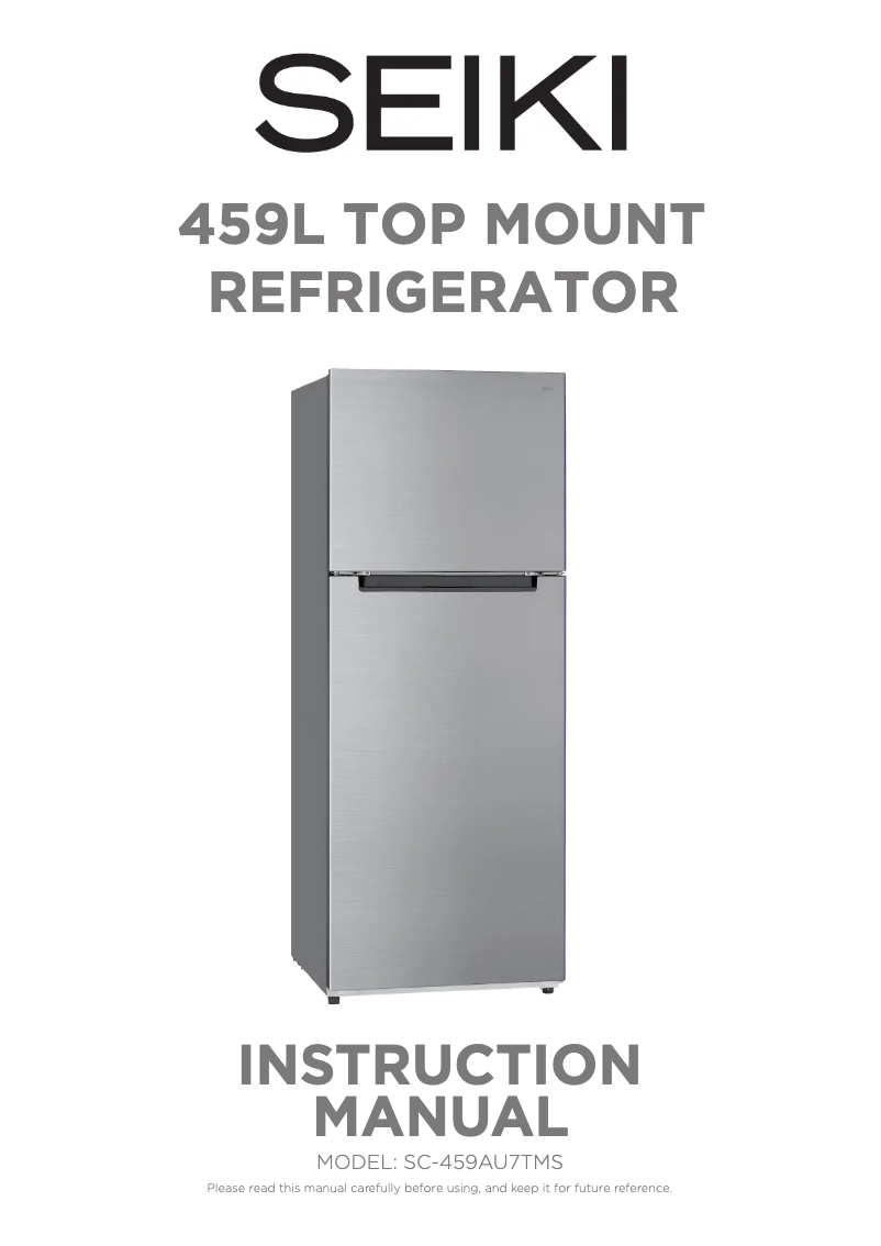 Image de la première page du manuel de l'appareil SC-459AU7TMS