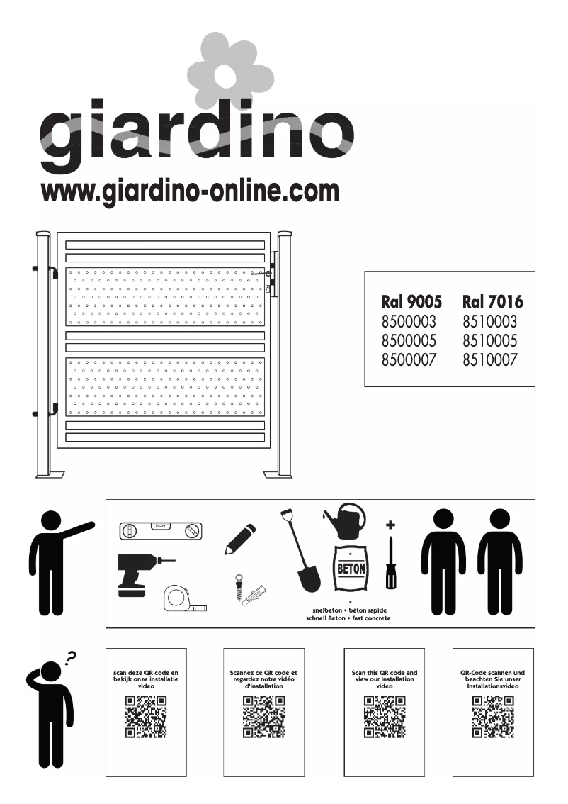 Página 1 del manual Manual de usuario Giardino 8510007