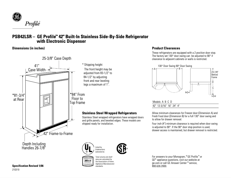 Imagen de la primera página del manual del dispositivo PSB42LSRBV