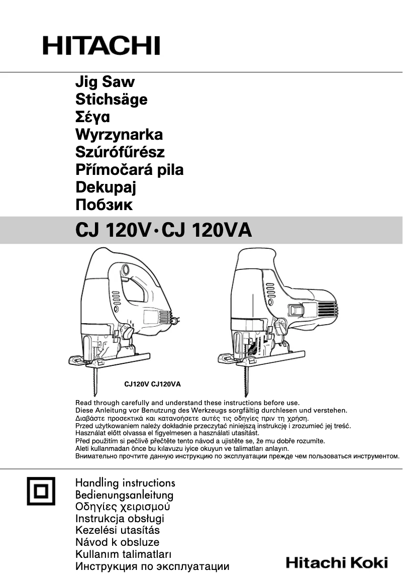 Page n°1 - Manuel utilisateur Hitachi CJ 120V