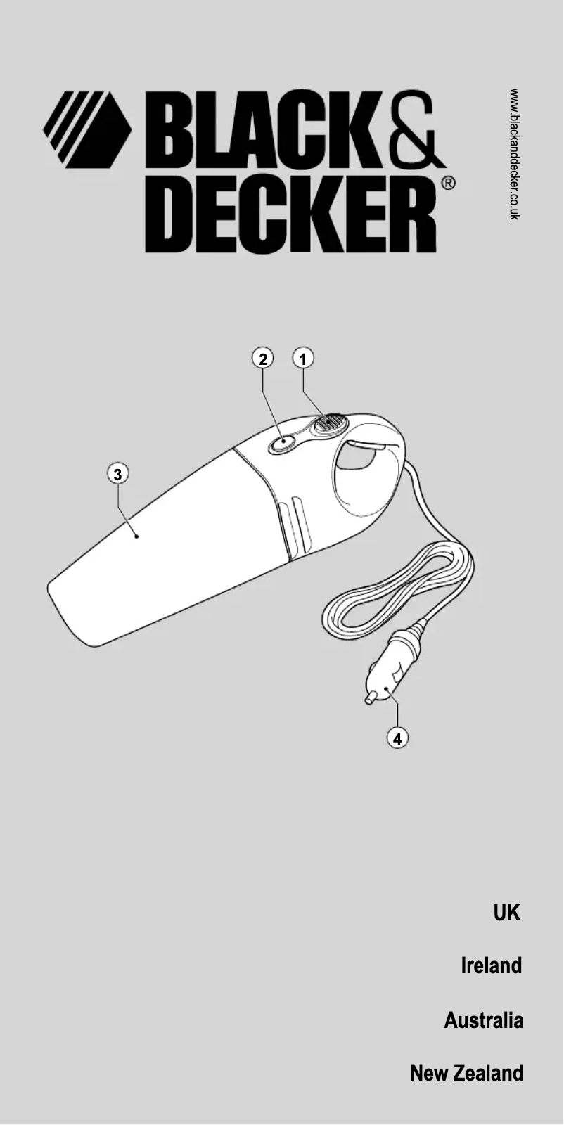 Page 1 de la notice Manuel utilisateur Black & Decker AV1260