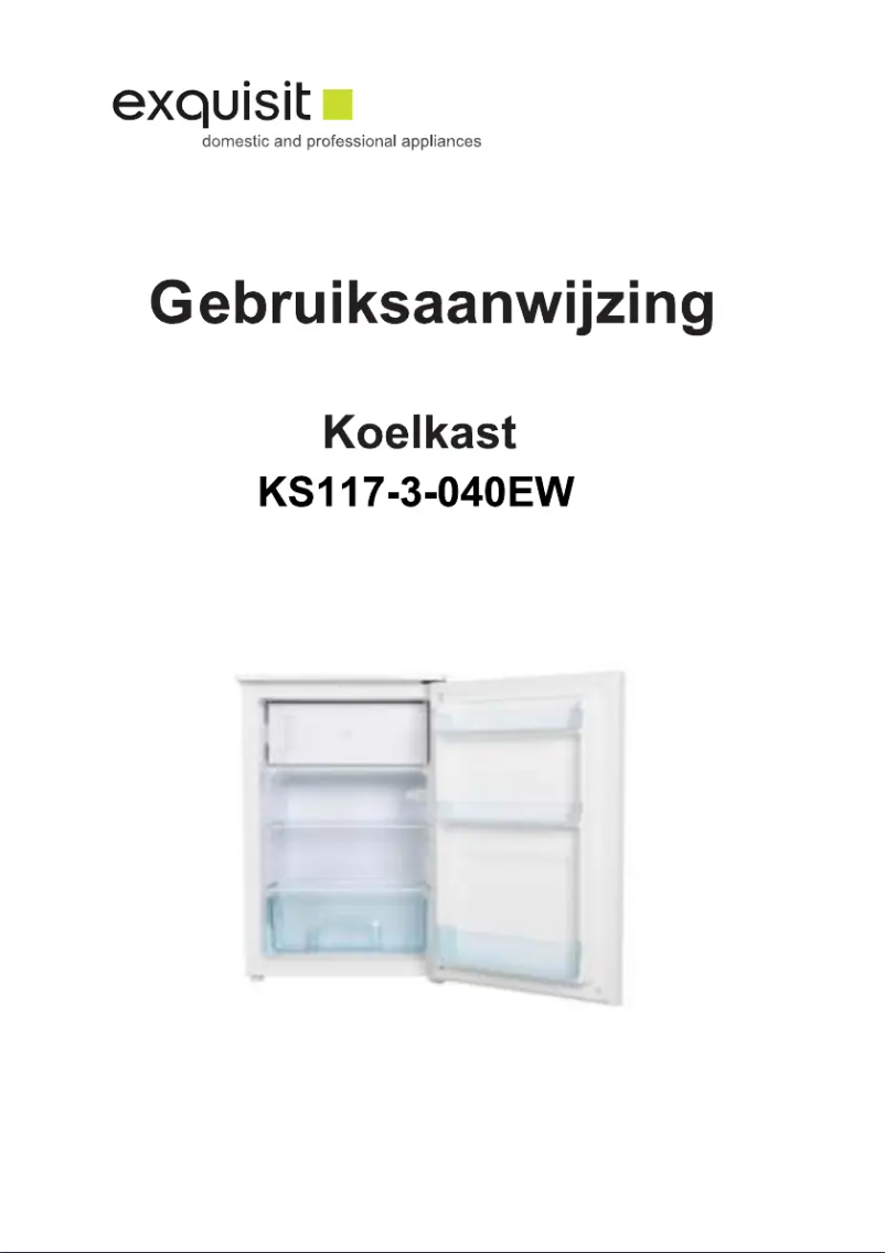 Page 1 de la notice Manuel utilisateur Exquisit KS117-3-040EW