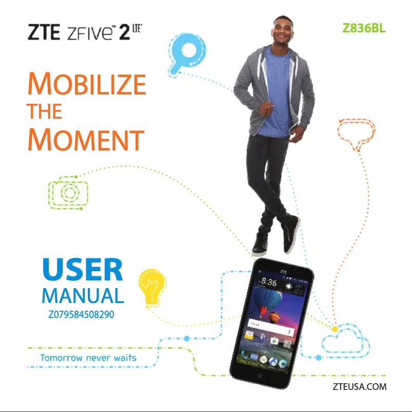 Image de la première page du manuel de l'appareil ZFive 2 LTE