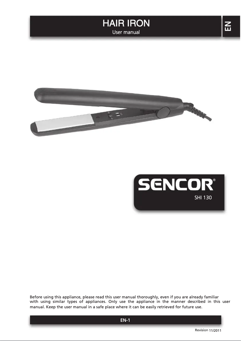 Page 1 de la notice Manuel utilisateur Sencor SHI 130