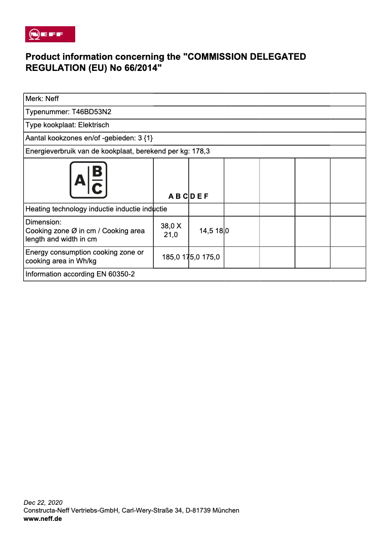 Página 1 del manual Manual de instrucciones Neff T46BD53N2